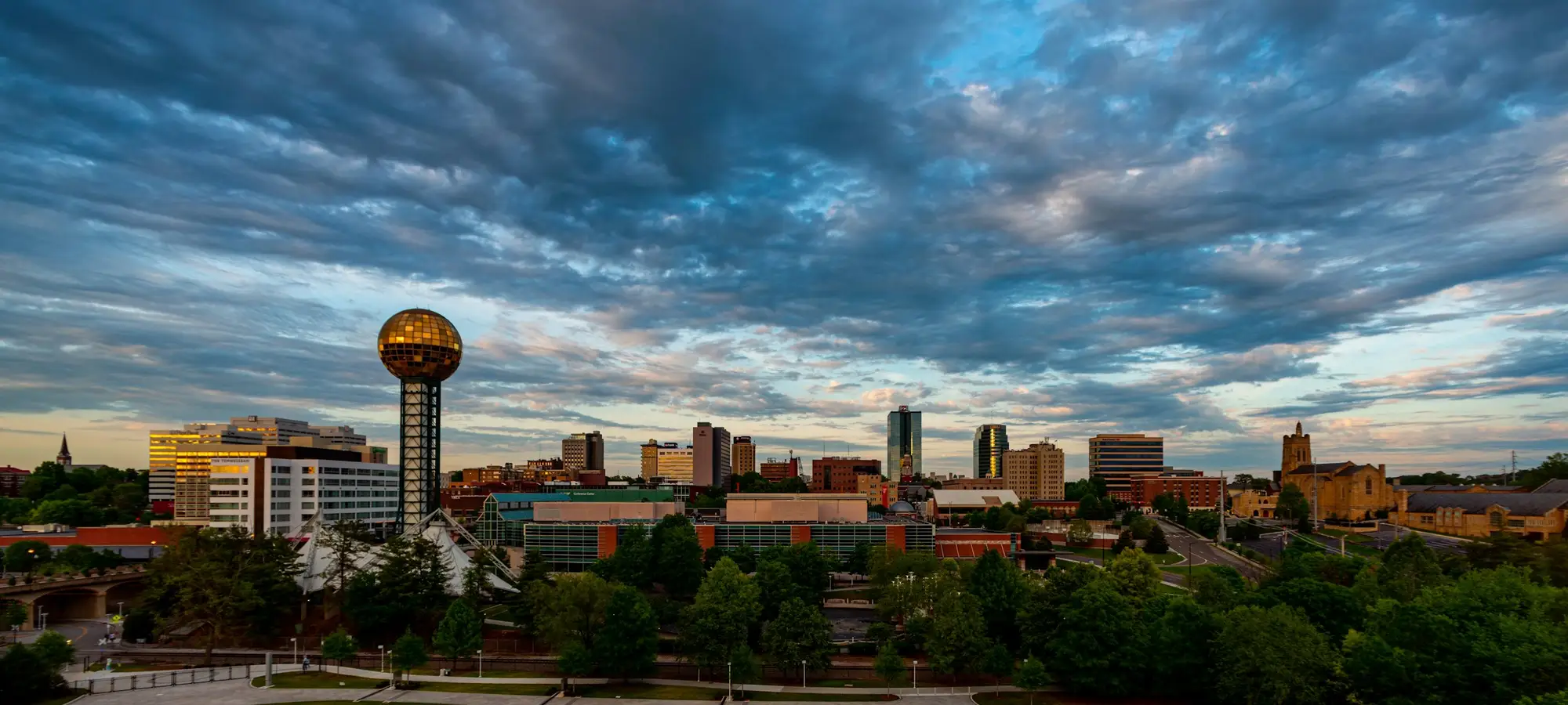 Knoxville skyline with the Sunsphere