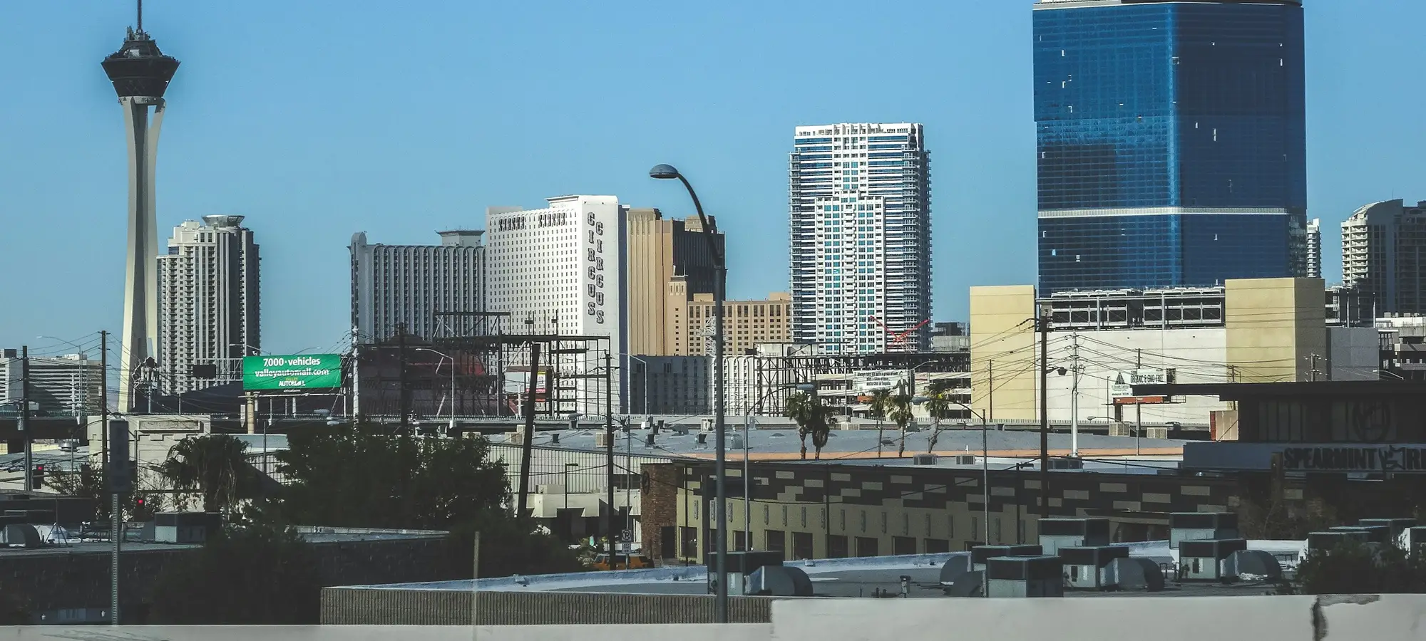 Las Vegas skyline with the Strat tower