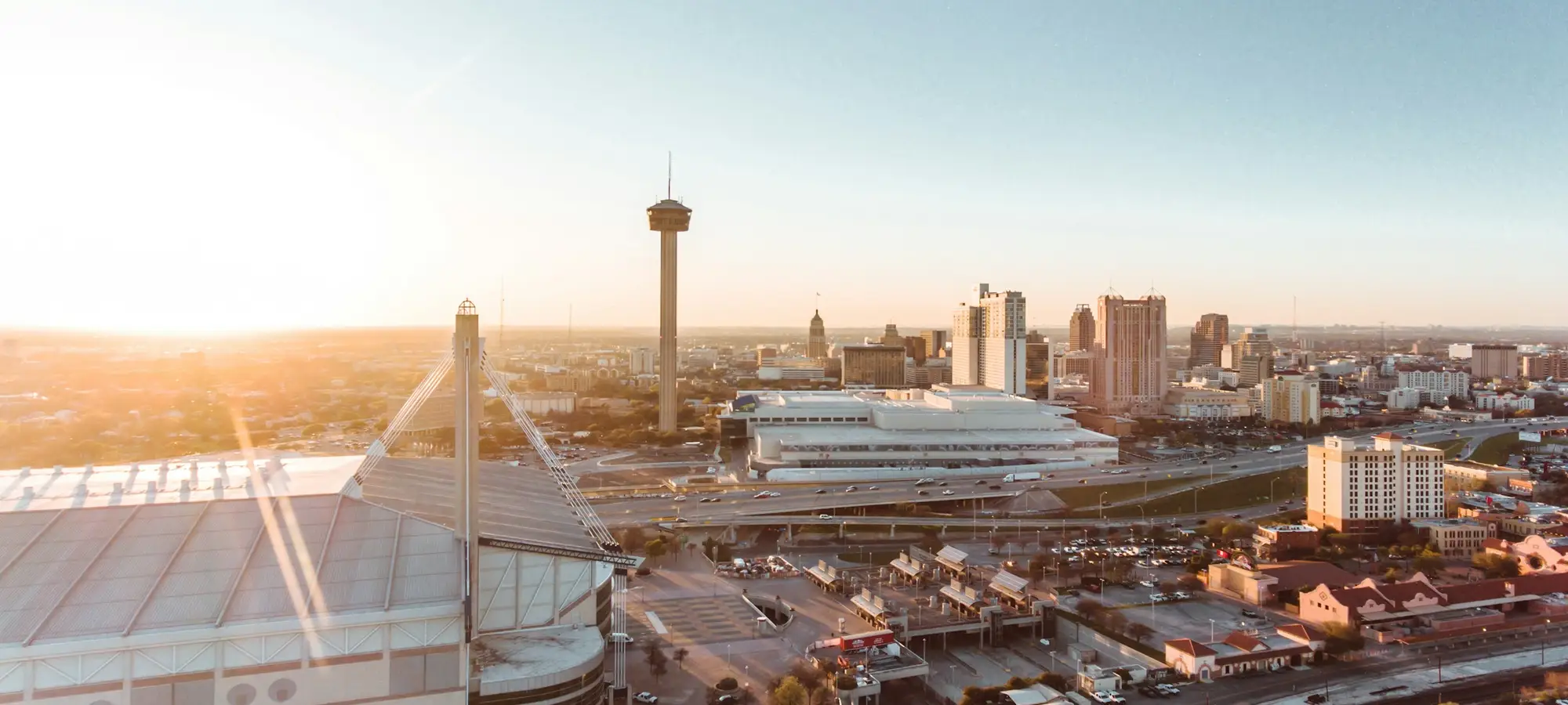 Downtown San Antonio with the Tower of the Americas