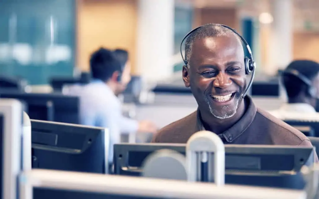 Man Working at Computer